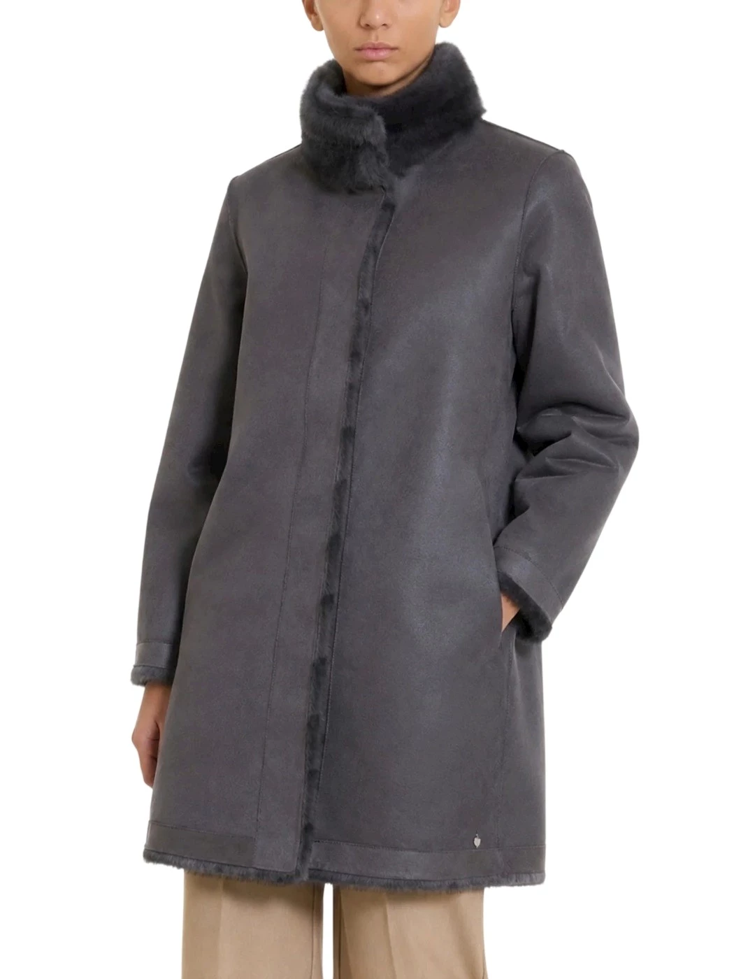 Cappotto Collo Alto Donna DQ43KF