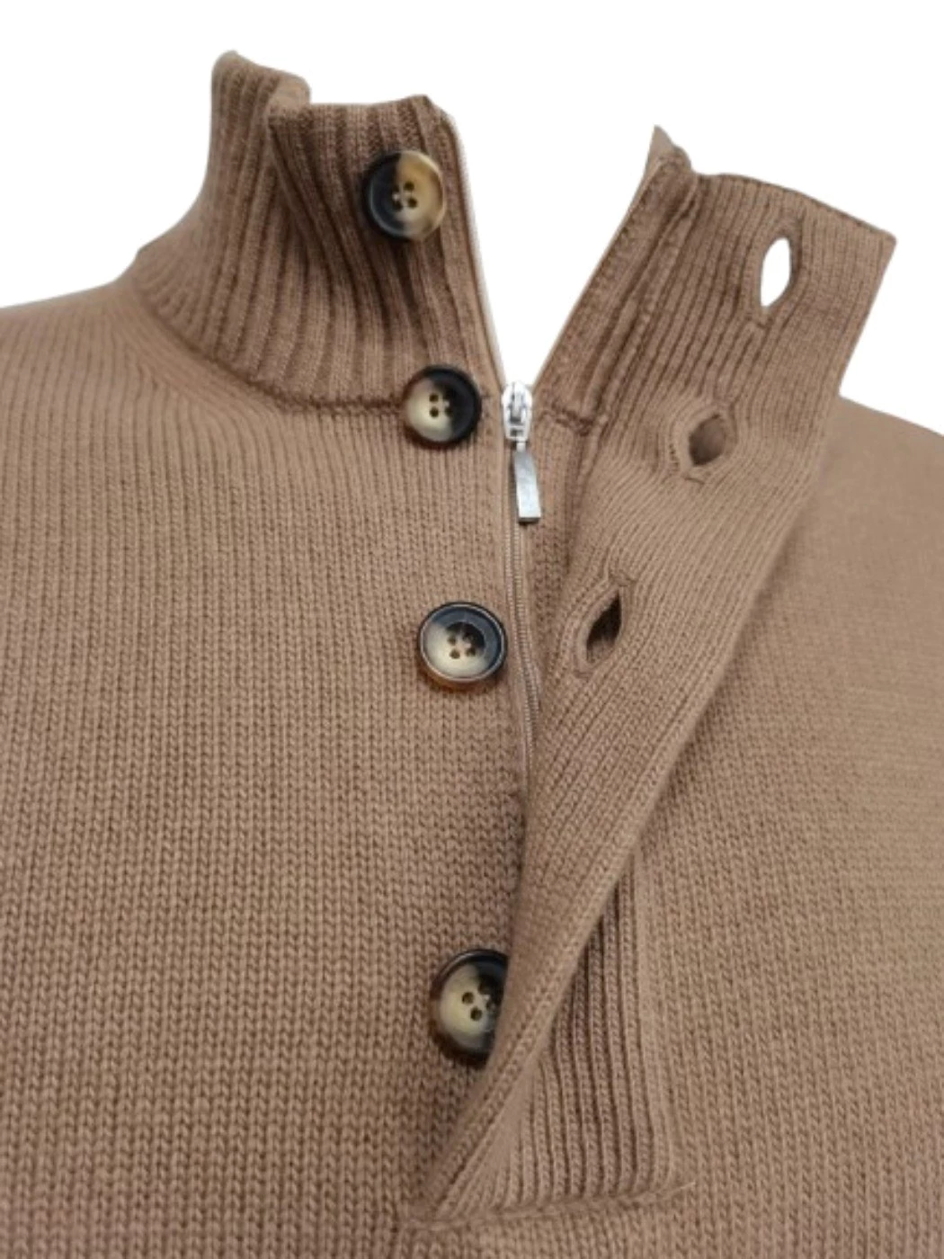 Maglia Lupetto Zip e Bottoni Uomo  H800B