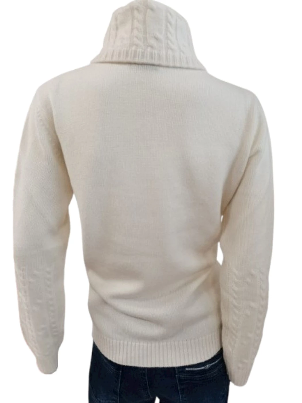 Maglia Collo Alto Trecce Cashmere S1059C