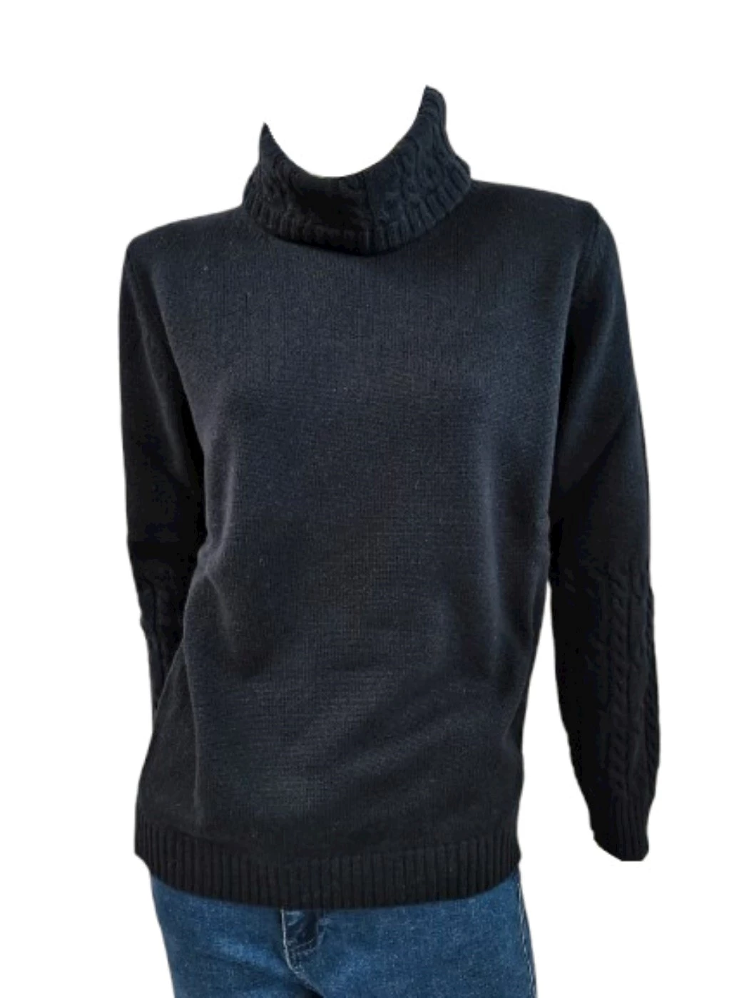 Maglia Collo Alto Trecce Cashmere S1059C