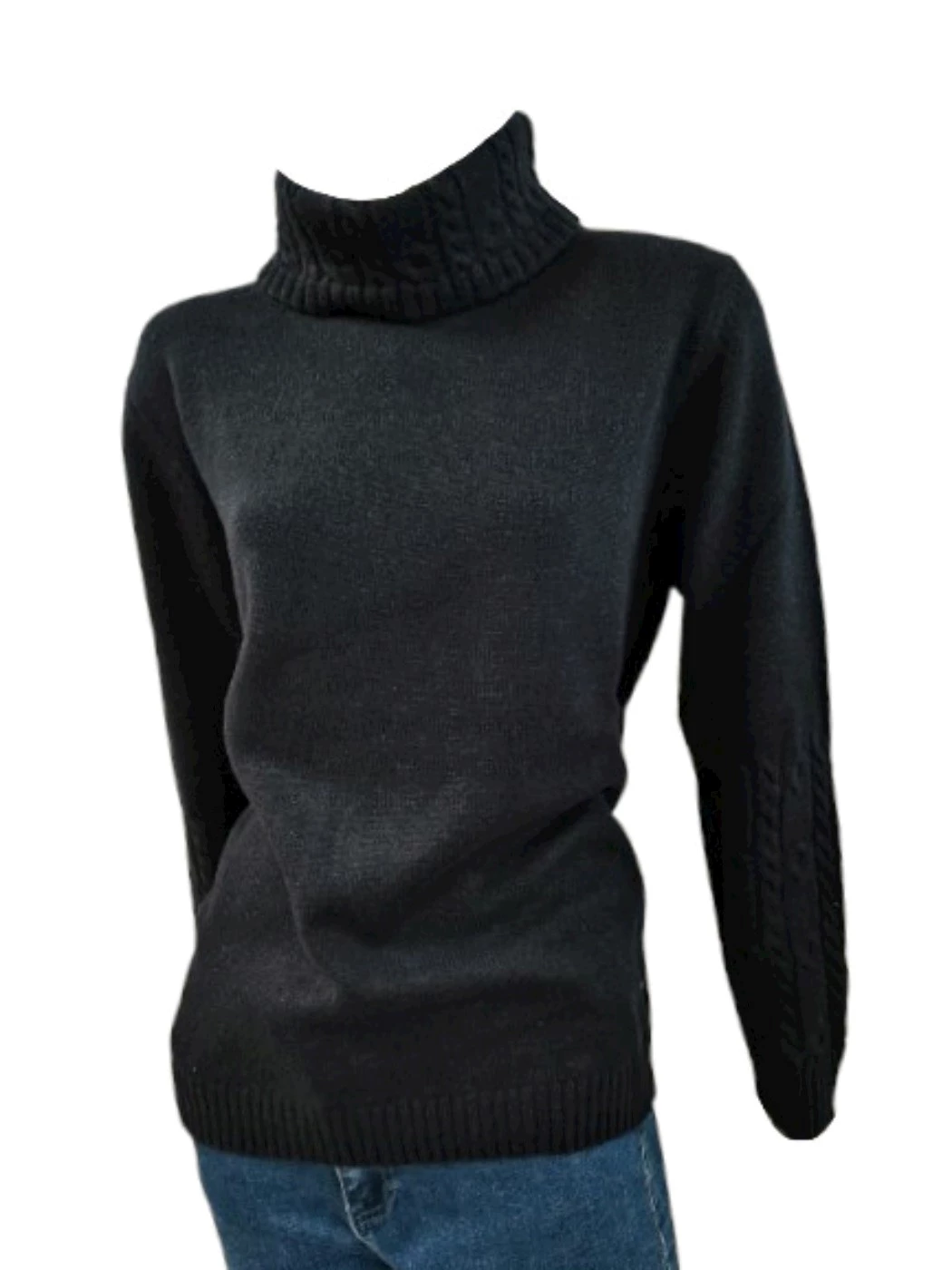 Maglia Collo Alto Trecce Cashmere S1059C