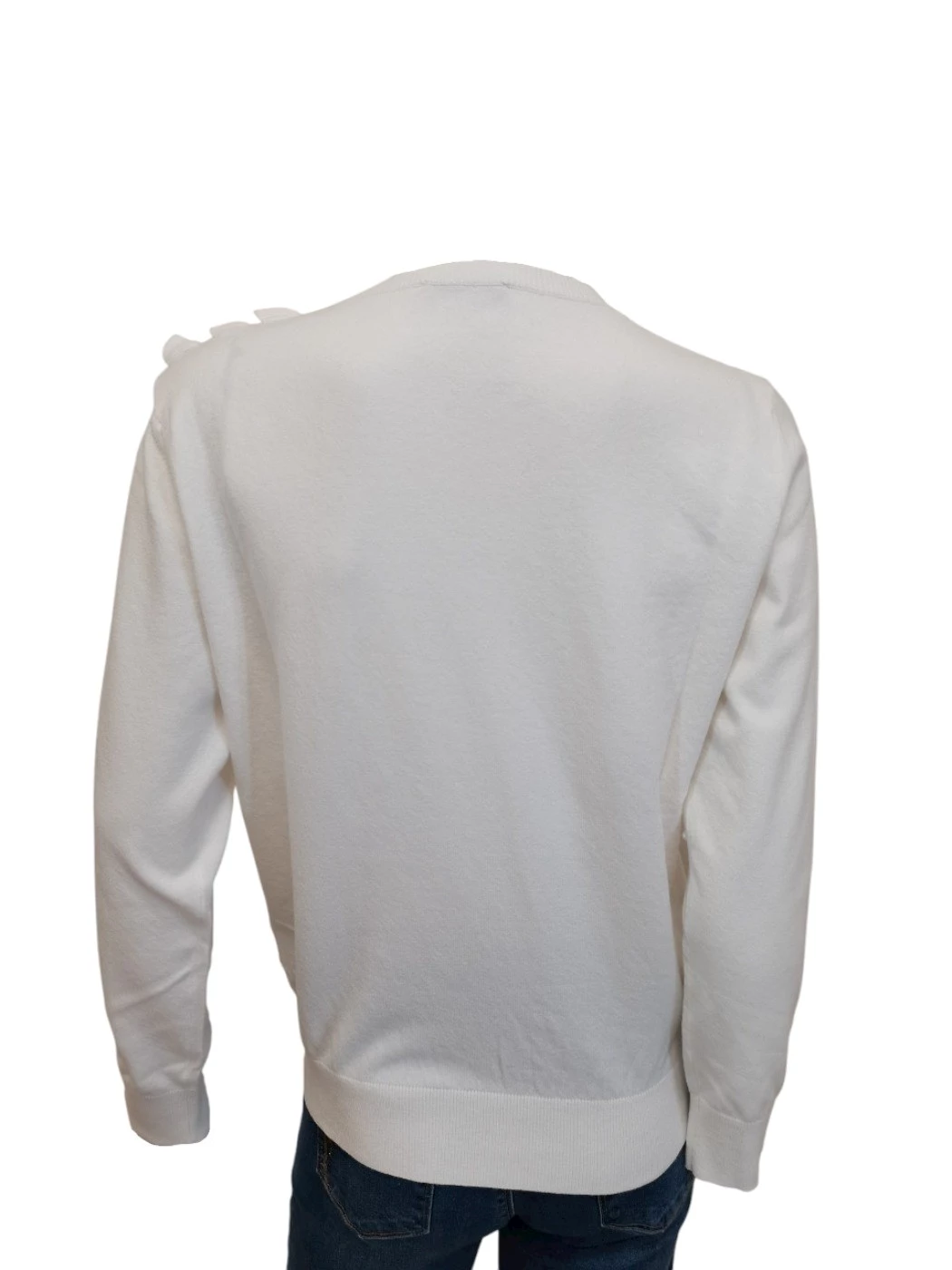 Maglia Girocollo Con Volant Donna S1078