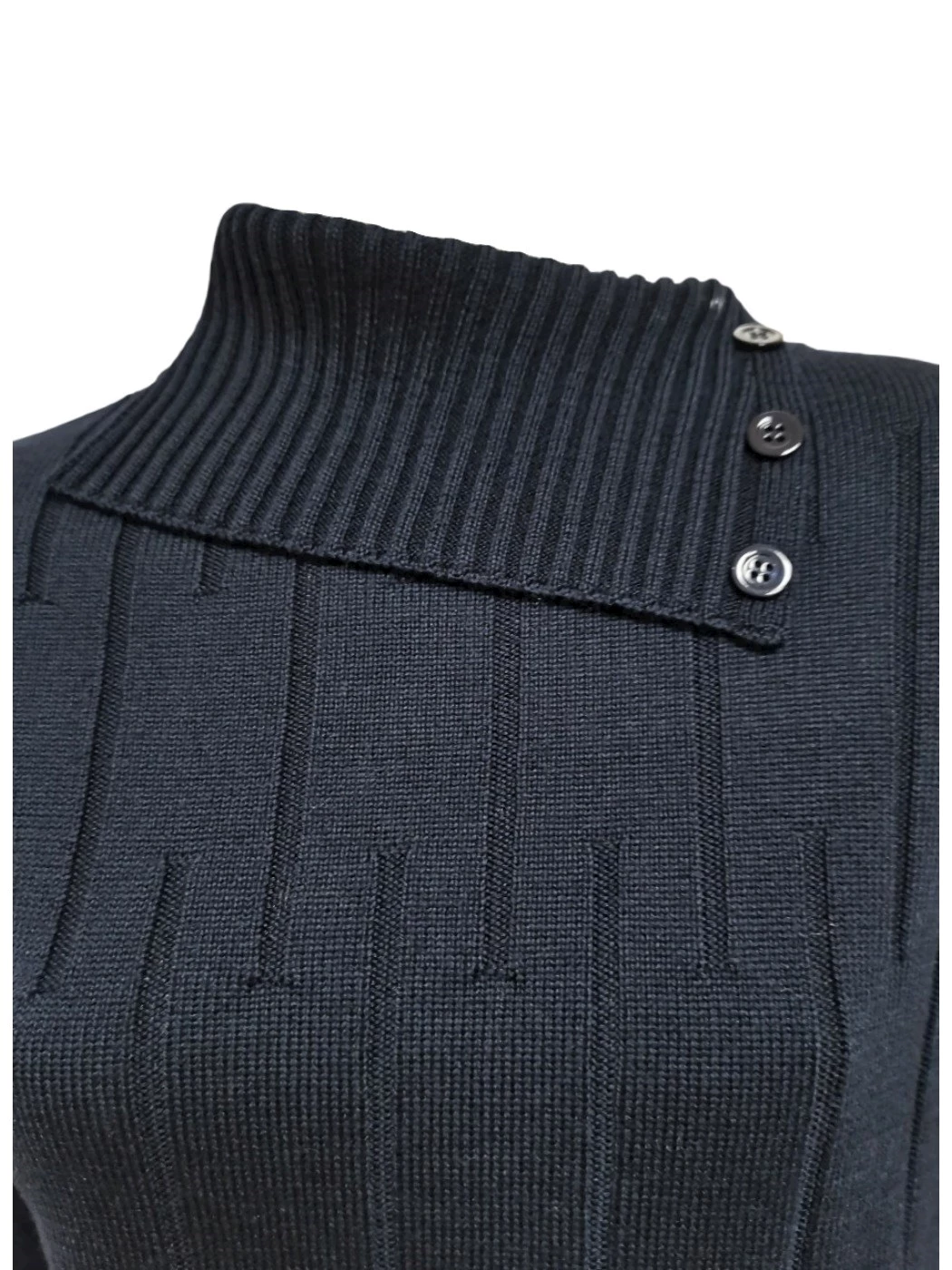 Maglia Dolcevita con Bottoni Sul Collo Donna S1092