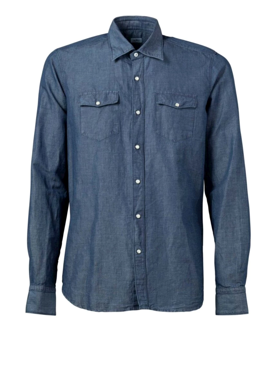 Camicia Jeans Lino Cotone Custom Fit Uomo 1082