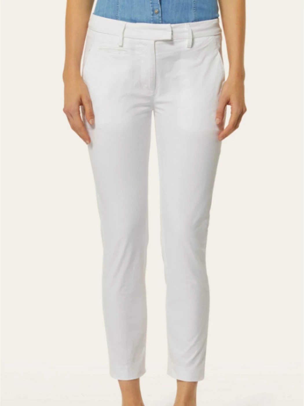 Dondup donna pantalone perfect bianco