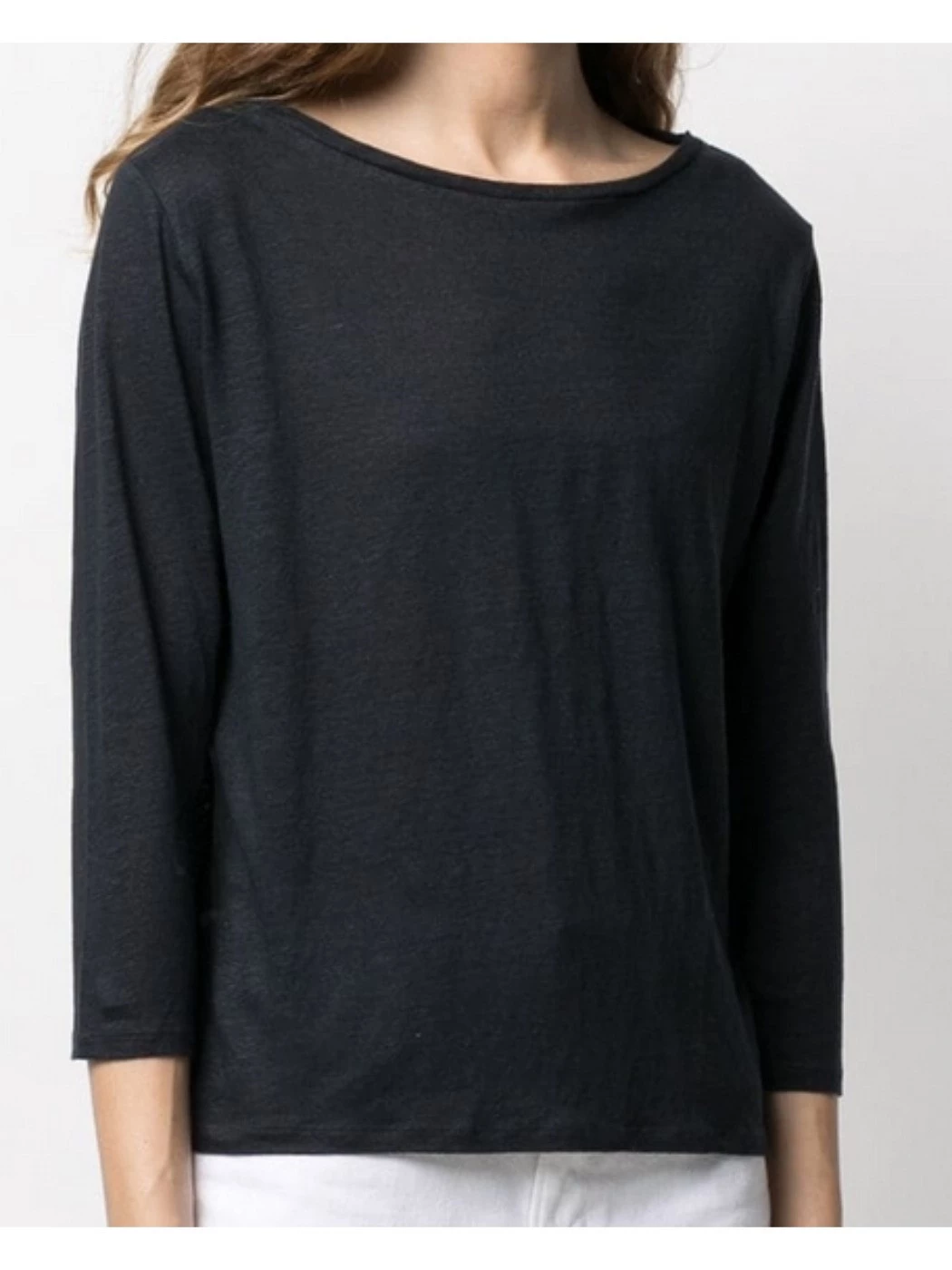 MAJESTIC FILATURES M011-FTS397 T-SHIRT M 3/4 LINEN/ELASTAN