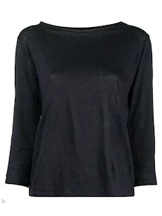 MAJESTIC FILATURES M011-FTS397 T-SHIRT M 3/4 LINEN/ELASTAN