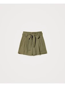 TWINSET LINEN BLEND SHORT