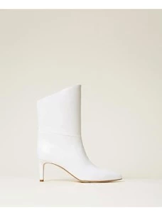 Twinset nappa leather ankle boots