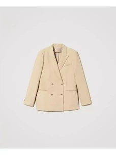 Giacca blazer in saia di lino Twinset