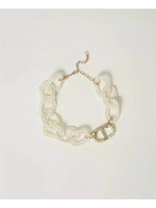 Collana con catena di perle e Oval T Twinset