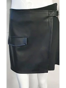 Shorts with faux leather panel Sfizio Studio