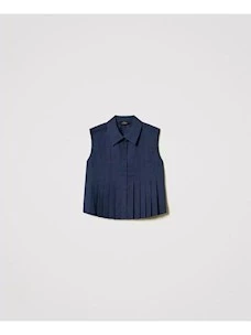 Twinset Actitude cropped shirt with pleats