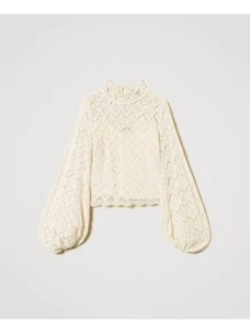 Twinset macramé lace blouse