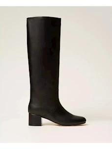 Twinset leather high boots