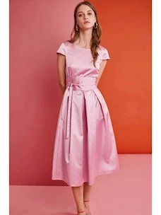 Luckylu pleated midi dress