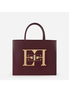 Borsa a mano media con logo Elisabetta Franchi