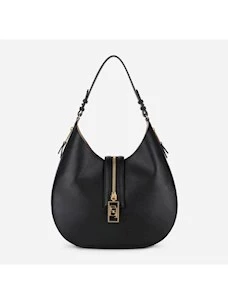 Borsa hobo grande in materiale effetto pelle con zip EF