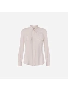 Camicia in georgette con patte ricamate Elisabetta Franchi