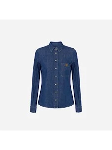 Camicia in denim con taschino Elisabetta Franchi