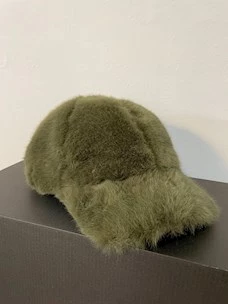 Hat with fur visor Rue Madam Paris