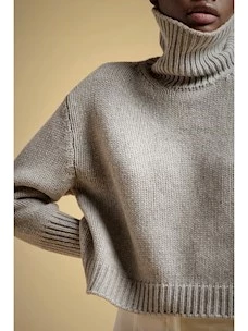 Maglia collo alto cashmere riciclato Liviana Conti