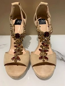 Suede sandal with Rhinestones Islo