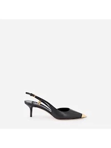 Slingback in nappa con puntalino in metallo Elisabetta Franchi