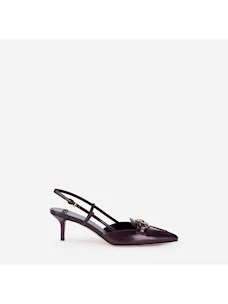 Slingback in pelle con morsetto Elisabetta Franchi