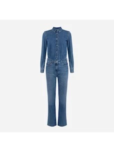 Tuta in denim con camicia Elisabetta Franchi