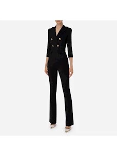 Double breasted double crêpe jumpsuit Elisabetta Franchi