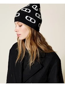 Twinset logoed wool cap