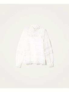 Twinset tulle and lace blouse