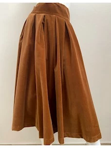 Lavi midi pleated skirt