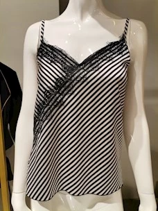 Striped top with lace Kate By L'Altramoda