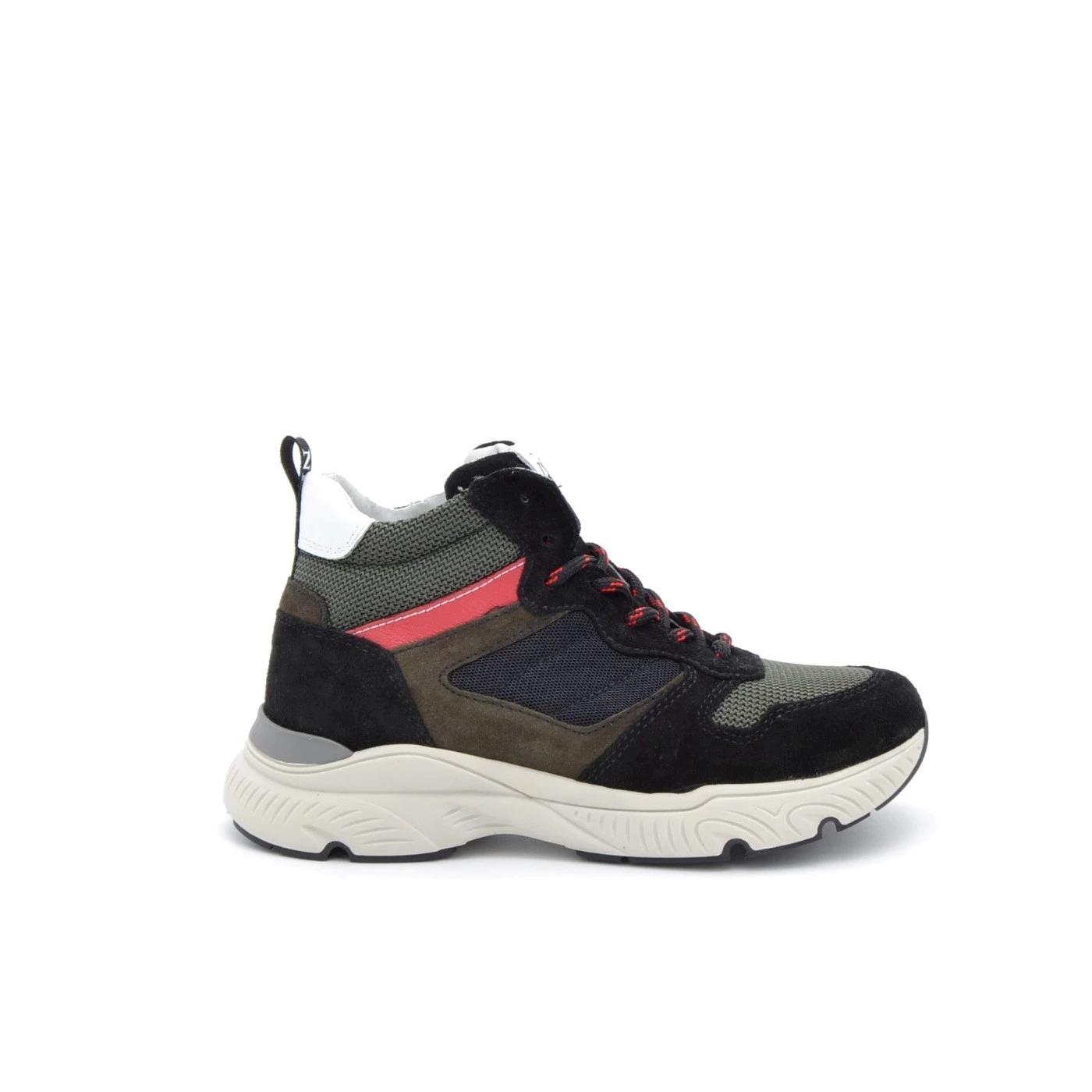 NERO GIARDINI JR I234283M SNEAKERS IN SUEDE NERO E MESH