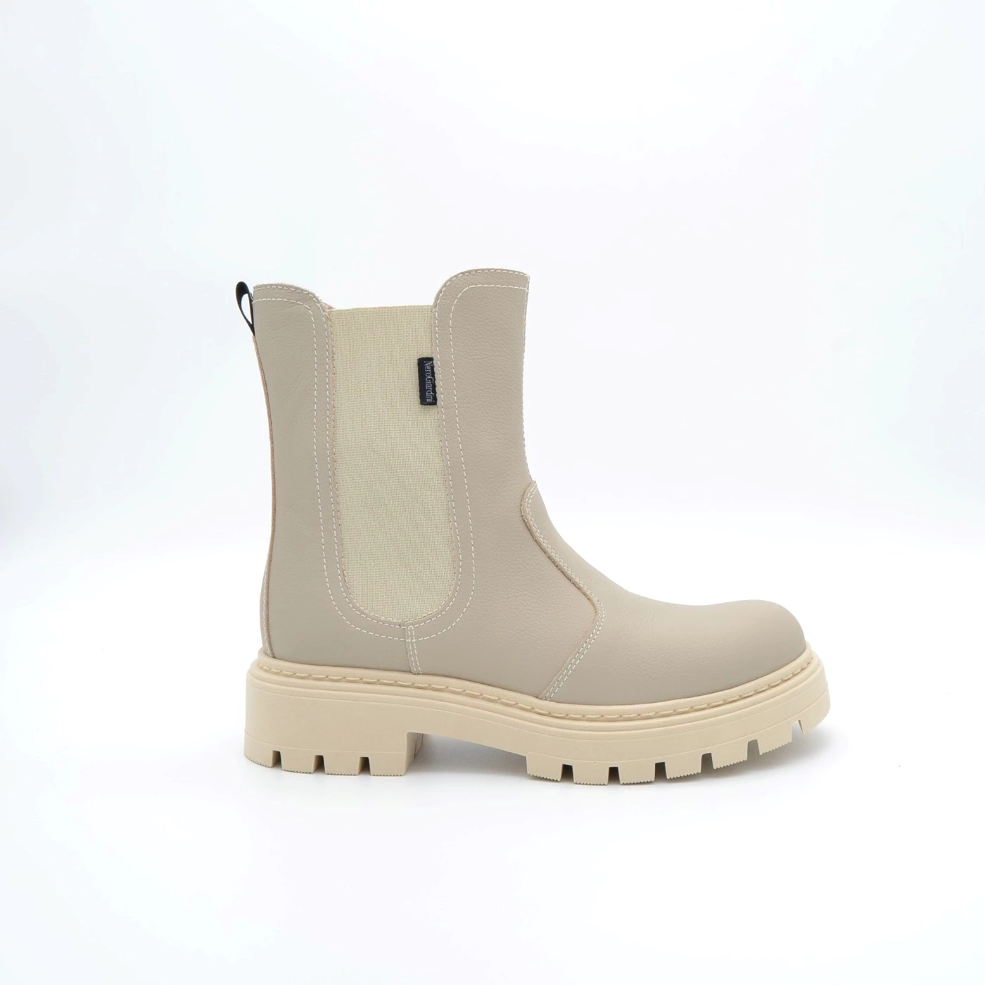 NERO GIARDINI JR 232503 F STIVALETTO IN PELLE CHIANTI AVENA