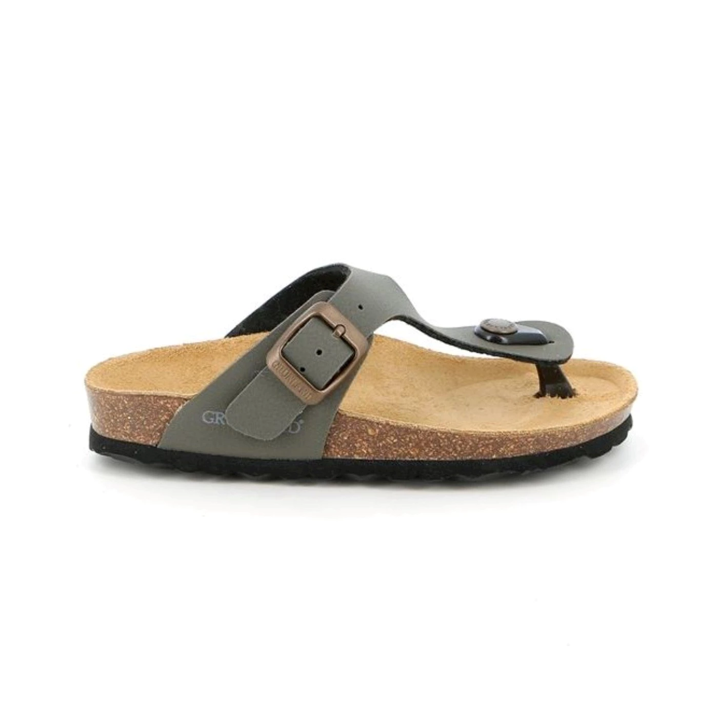 Grunland CB 0927 sandalo infradito bimbo verde oliva