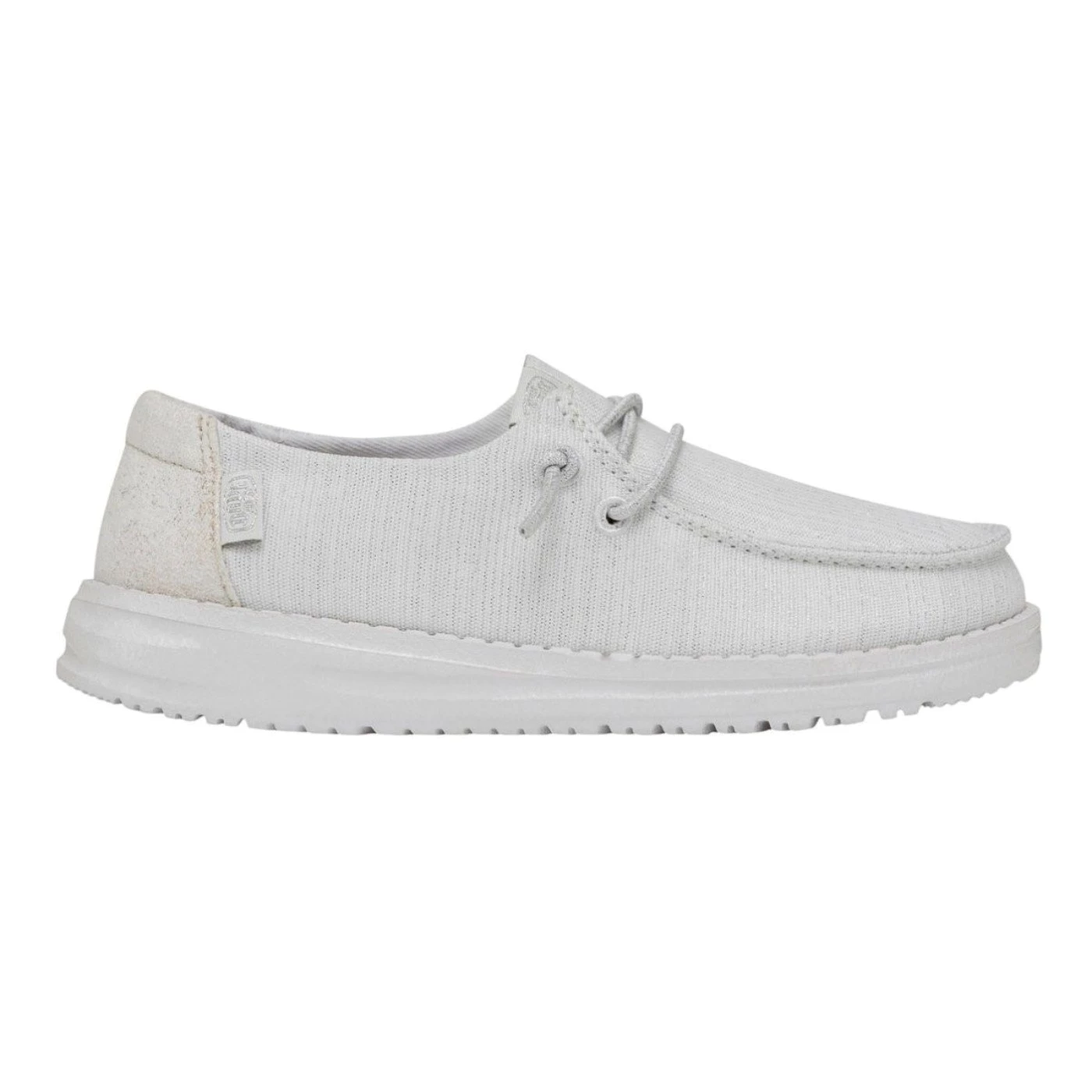 heyDUDE 40109 WENDY YOUTH GLITTER STRINGATA IN TESS. BIANCO