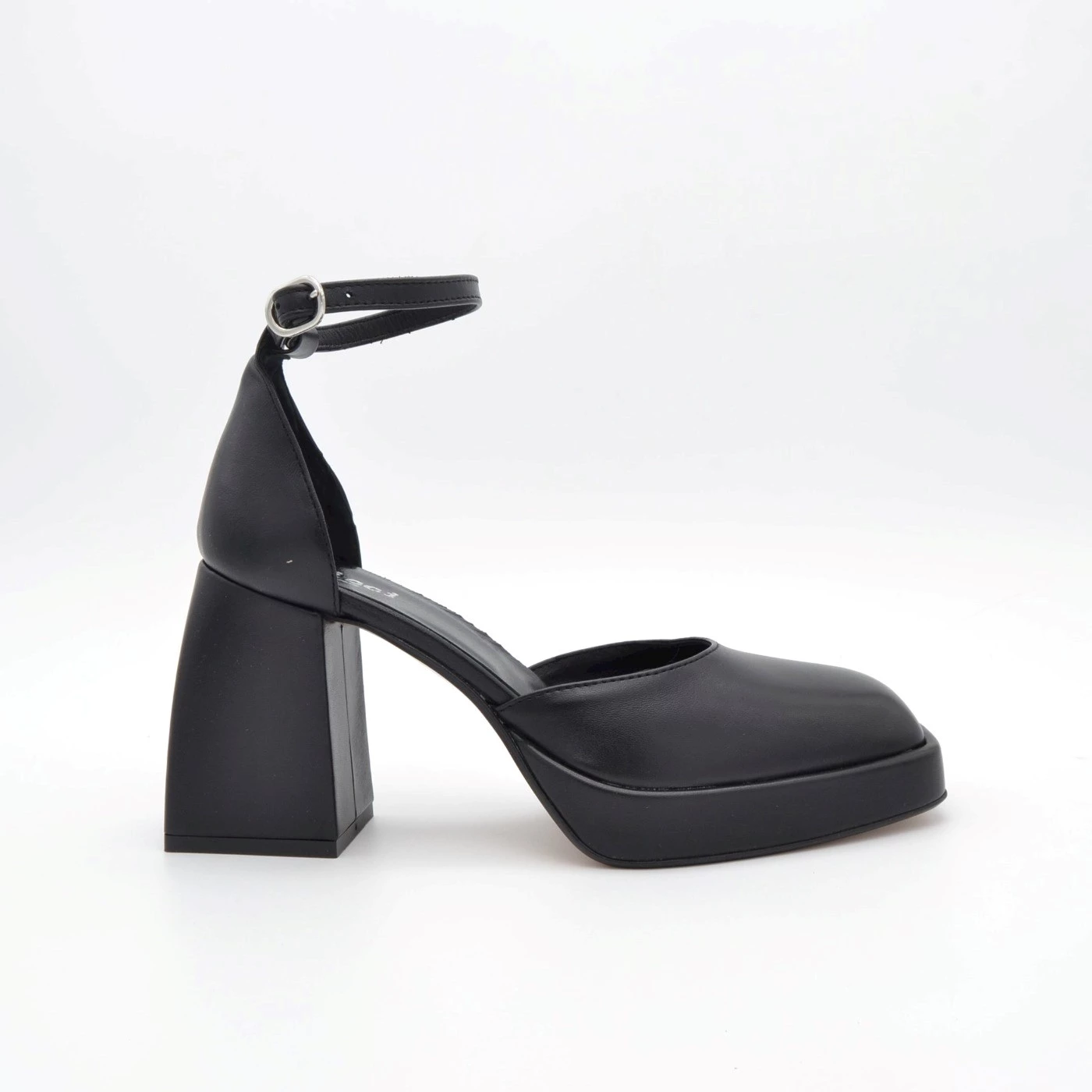 IMPICCI N082 DECOLLETE&#39; IN NAPPA NERO CON PLATEAU
