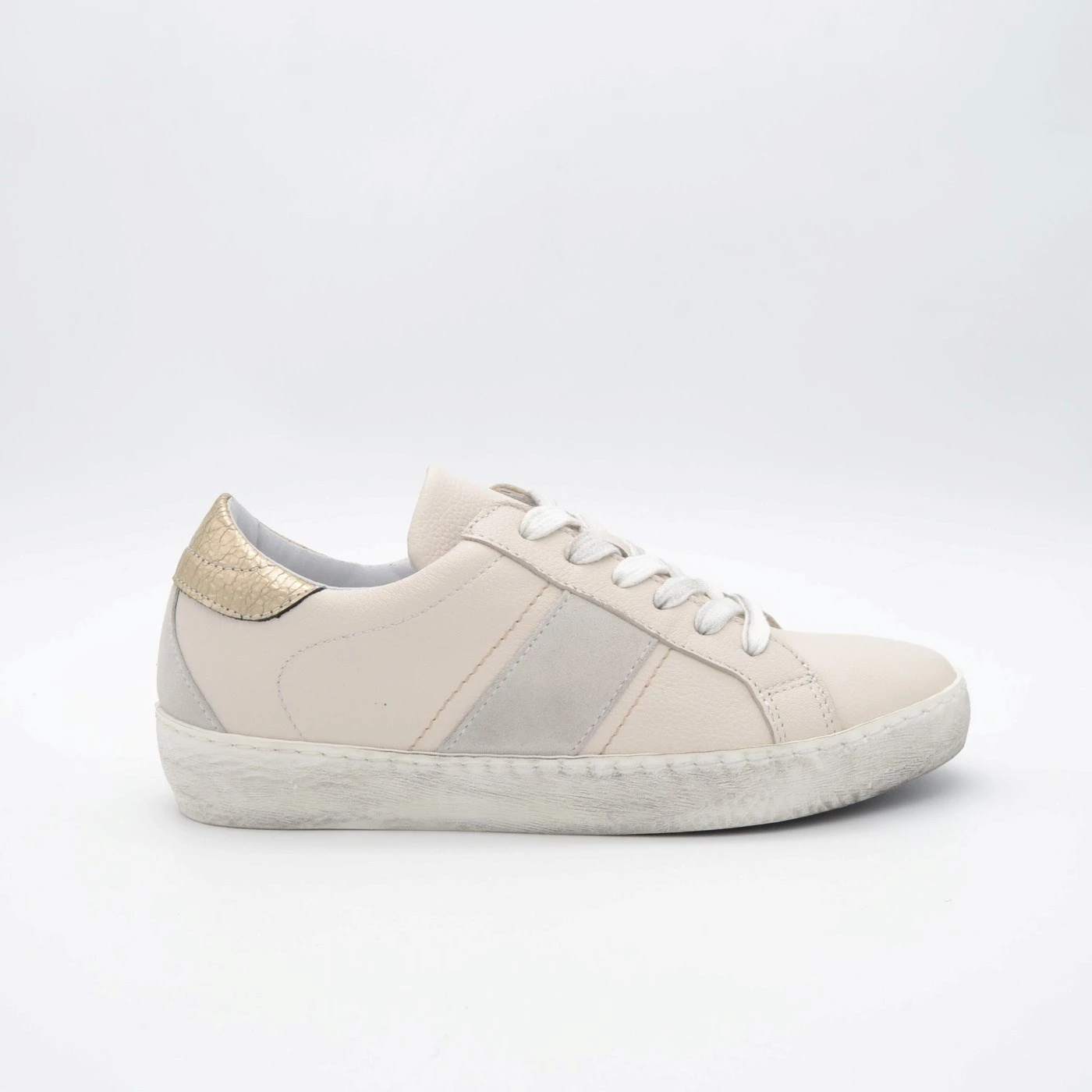@go KUC 167/SML SNEAKERS IN VITELLO DOLLARINO CRUDO