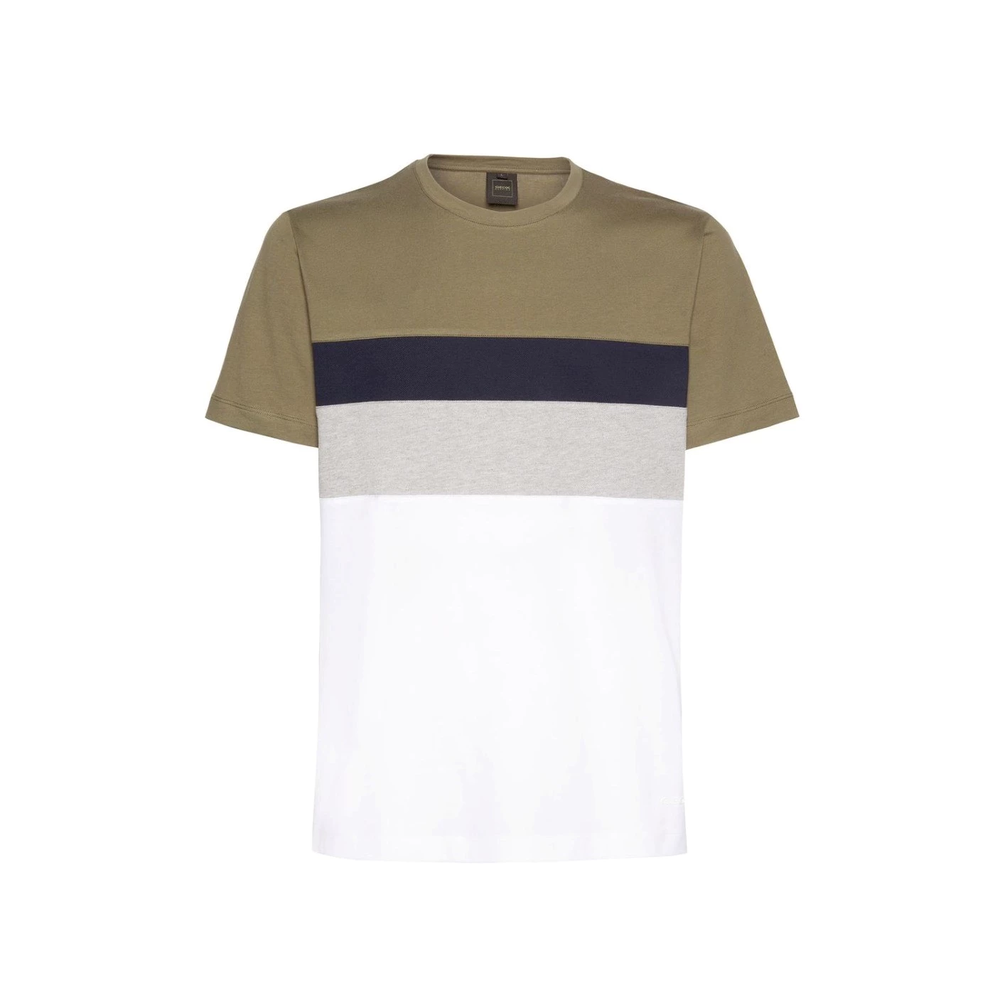 GEOX M3510F T-SHIRT UOMO DEEP OLIVE OPTICAL