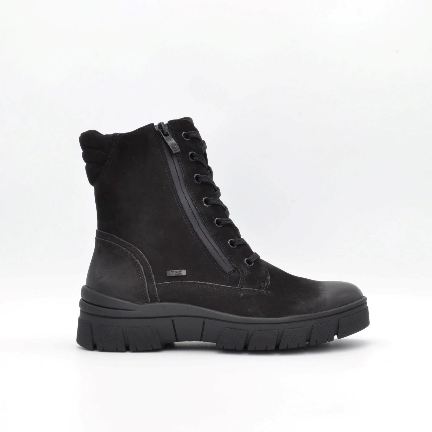 Caprice 26235  stivaletti anfibi in nabuk nero