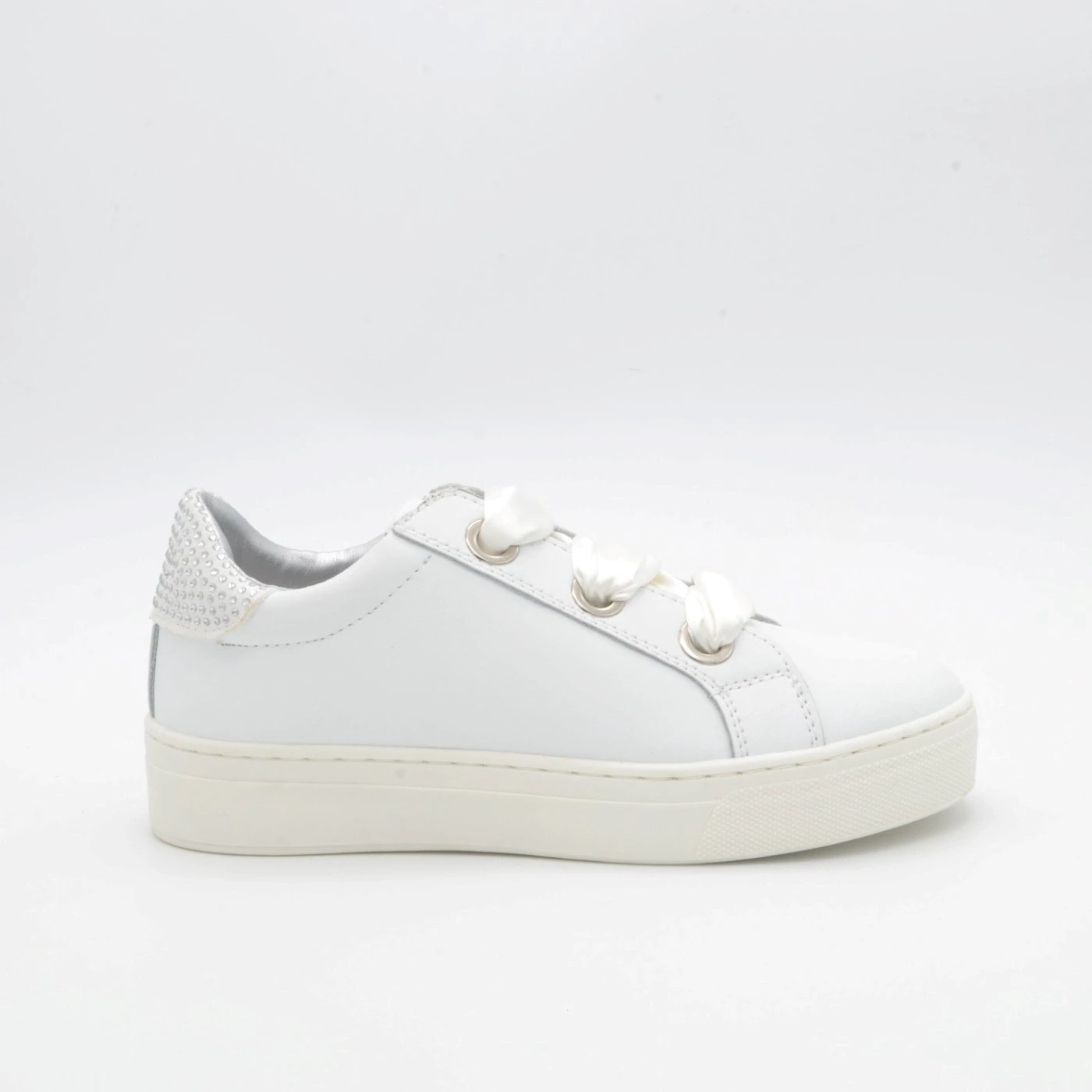 Ciao 3702.06 sneakers in vitello white con strass