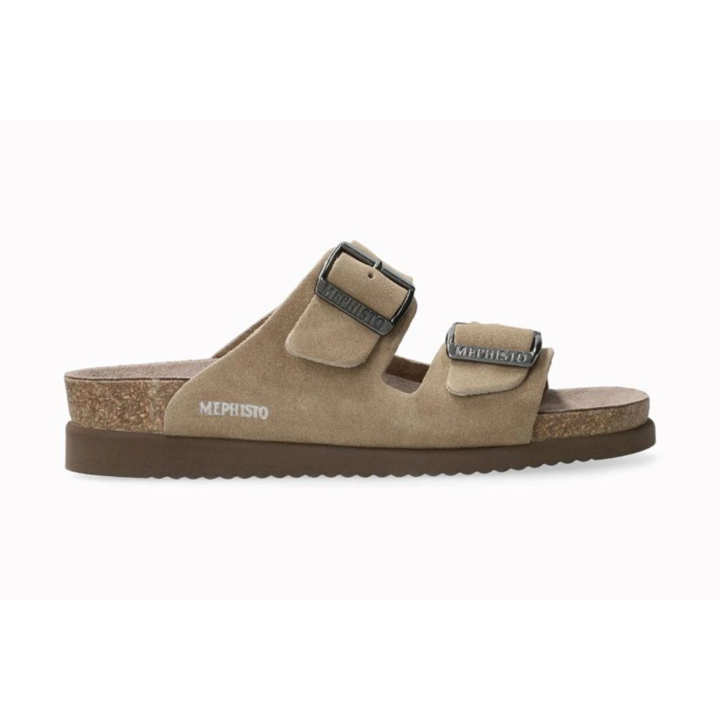 Mephisto HESTER sandalo ciabatta due fibbie tortora