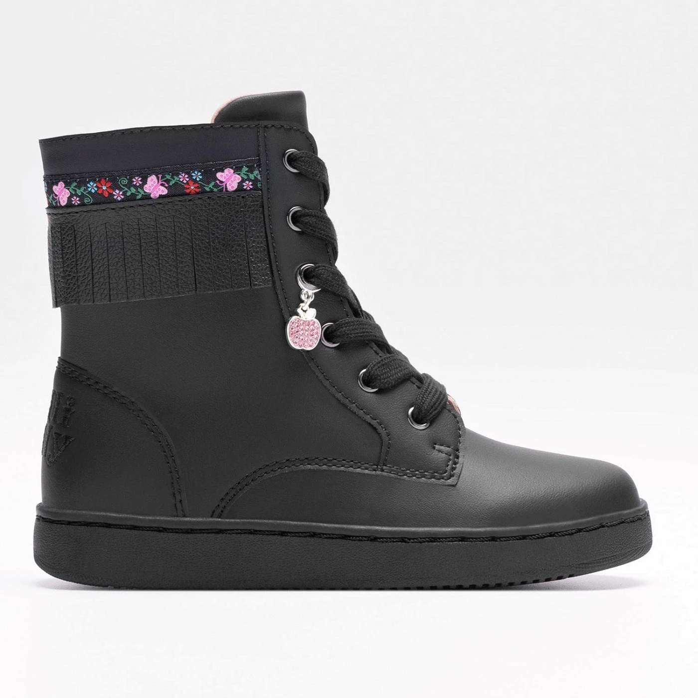 Lelli Kelly LKFH4364 stivaletti anfibi bimba nero con frangetta