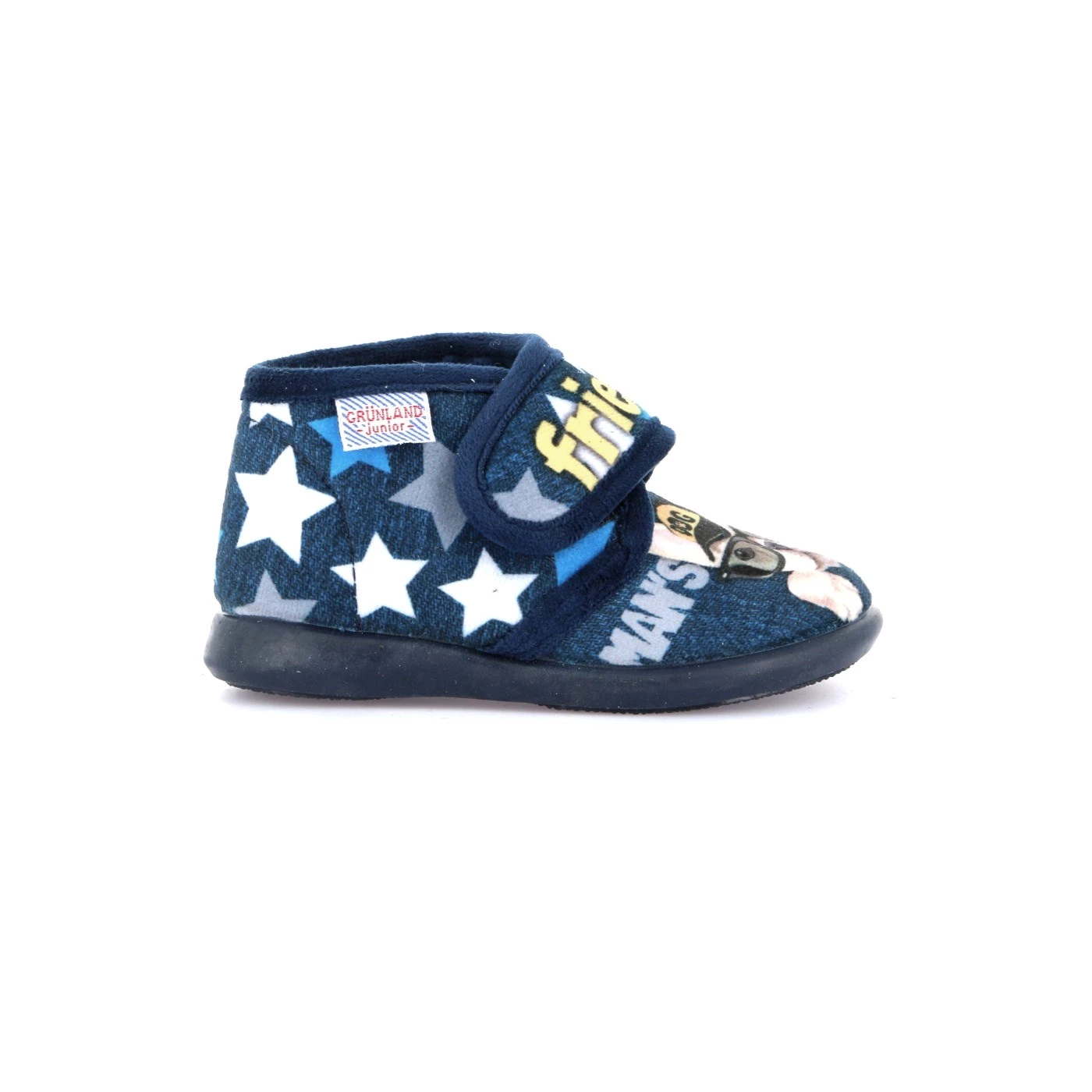 Grunland PA1242 pantofola da bambino con velcro