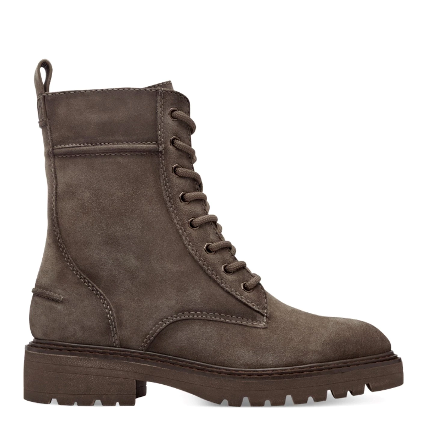 Tamaris 25223 stivaletti anfibi in camoscio taupe tortora