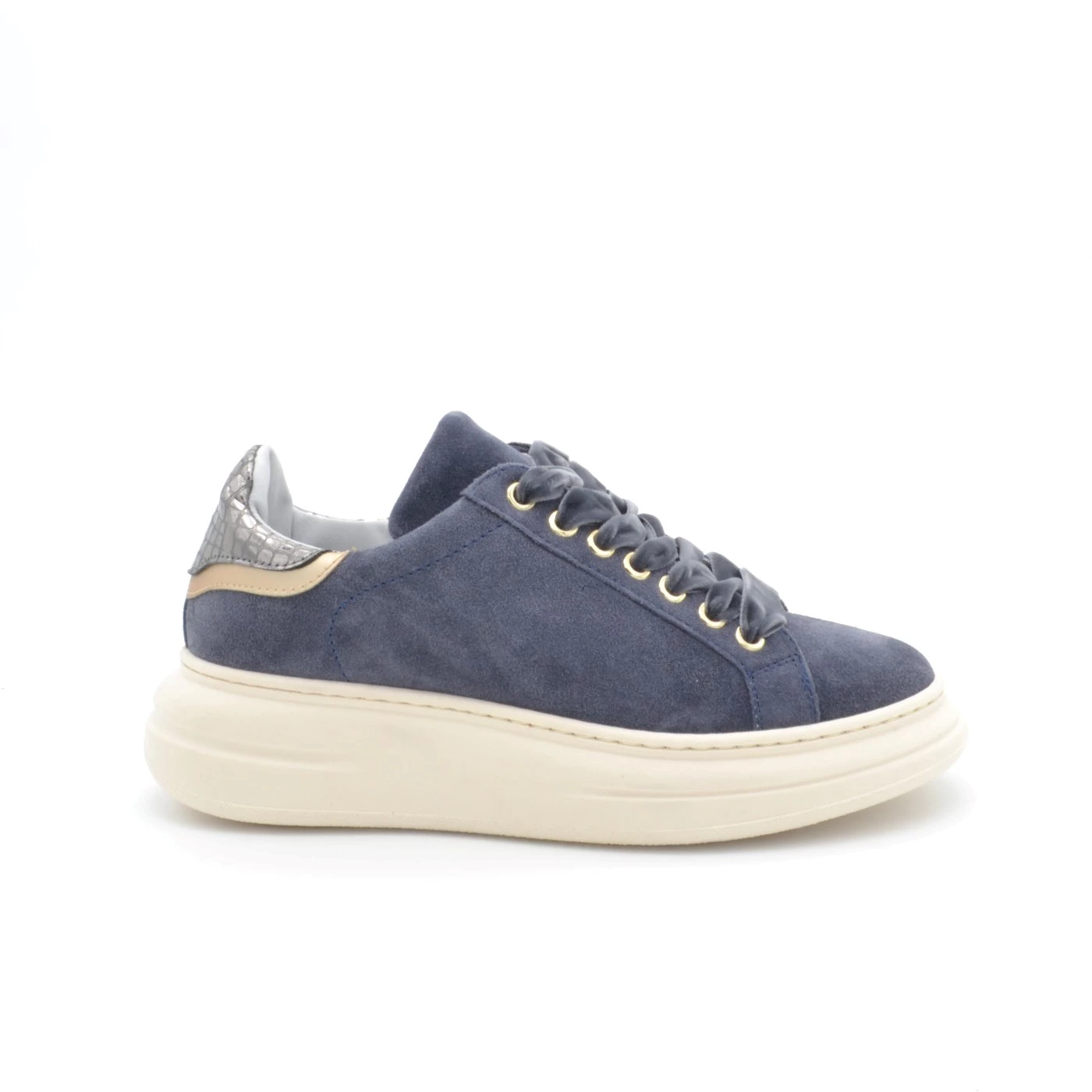 @go 661 SML sneakers donna camoscio blu avio
