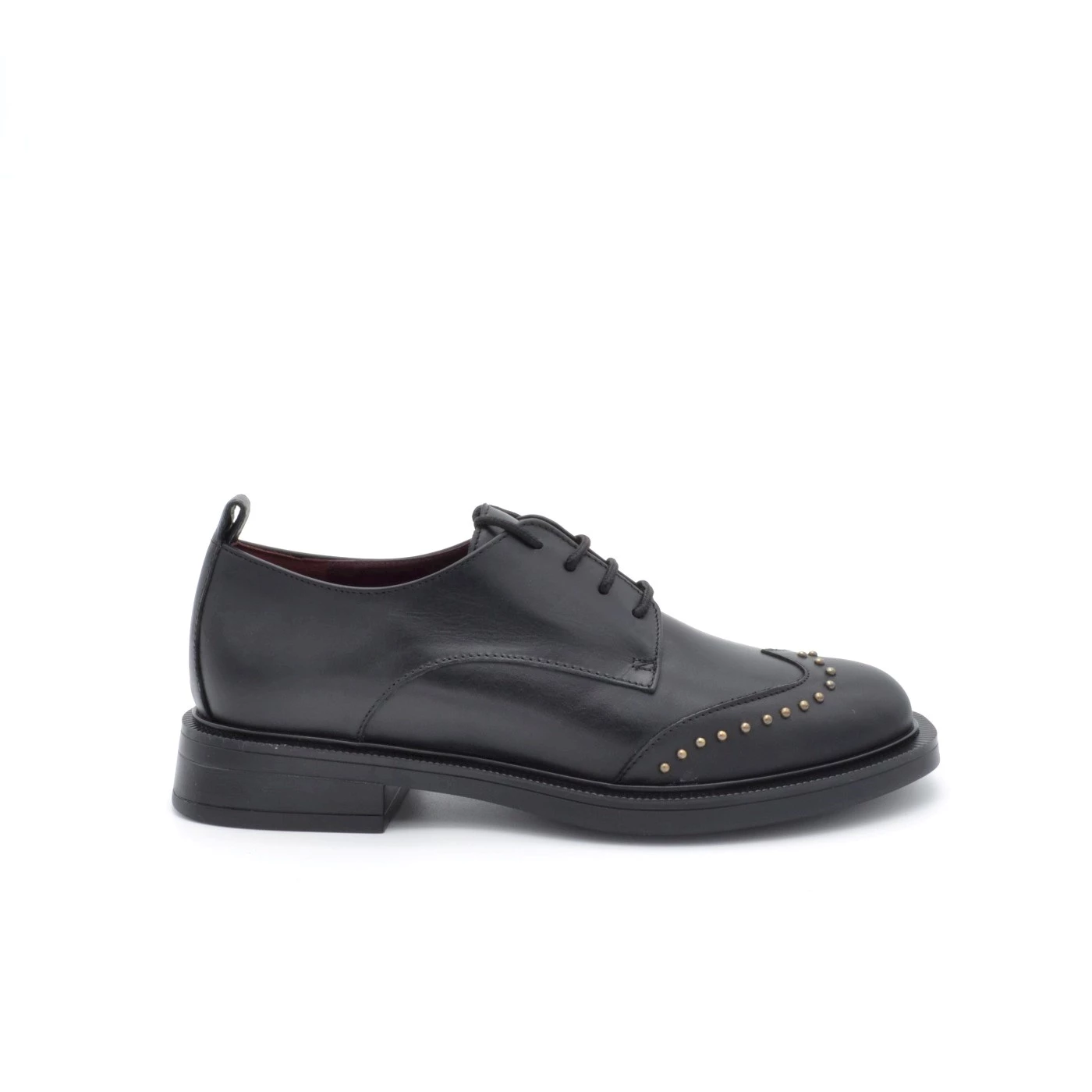 Lorenzo Mari CARLA stringate nera con bulloncini metallo gold